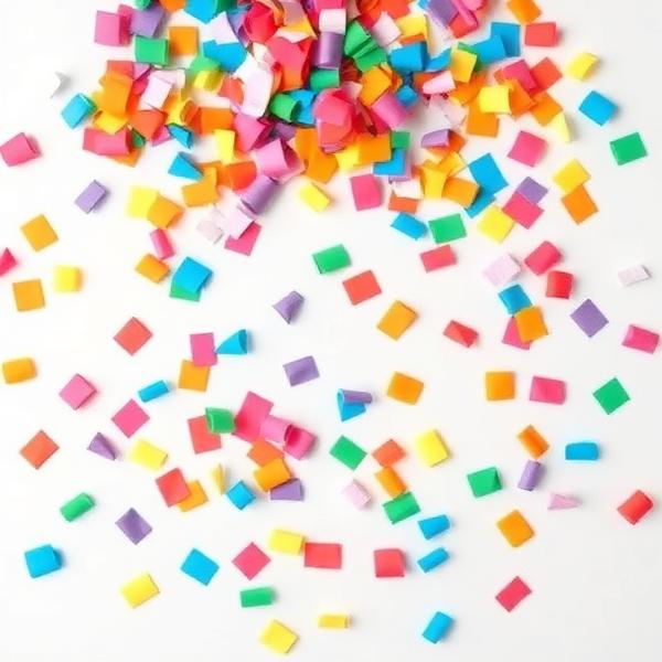 Papel confete colorido clássico